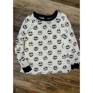 Pajama Top Nightmare Before Christmas Fleece Sz M (8-10) Soft Long Sleeved Shirt